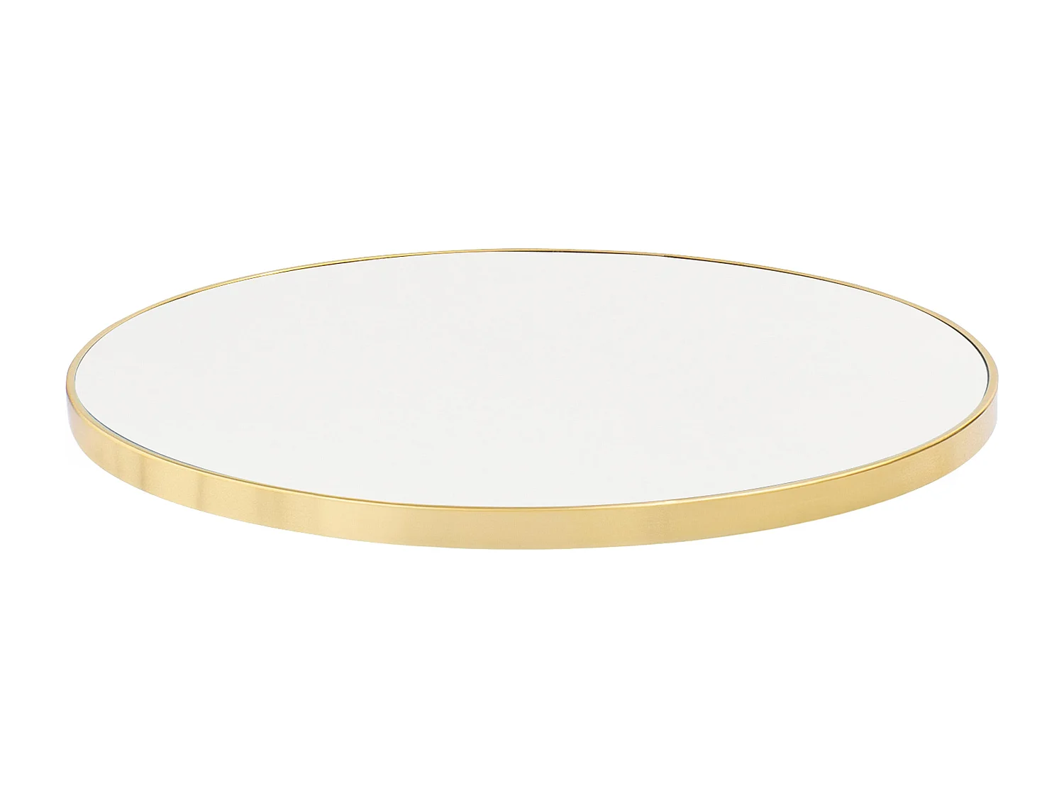 Table à mange ronde 60 cm inclinable plateau blanc/doré et pied noir