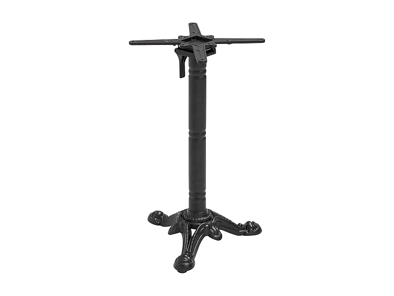 Table à mange ronde 60 cm inclinable plateau blanc/doré et pied noir