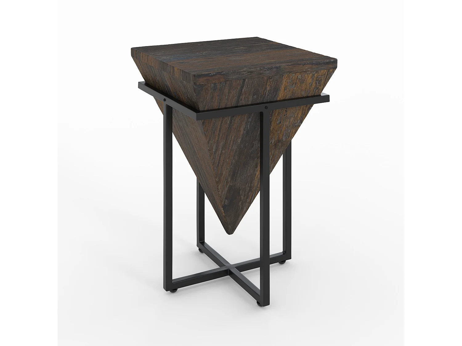 Petite table d'appoint en bois et métal - Shanghai