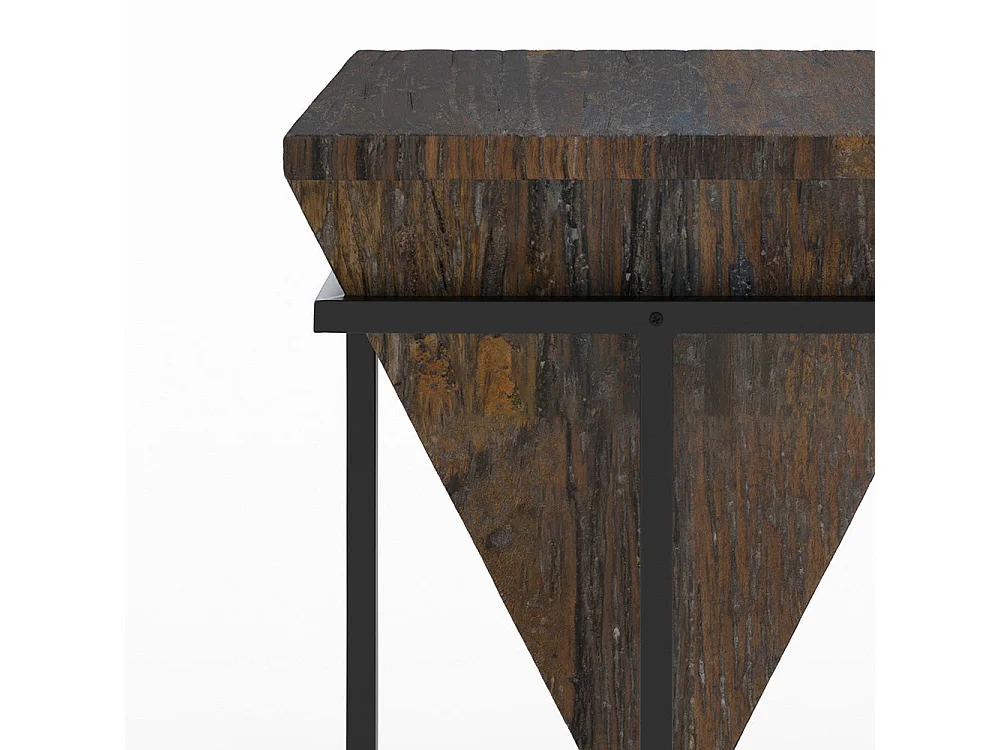 Petite table d'appoint en bois et métal - Shanghai