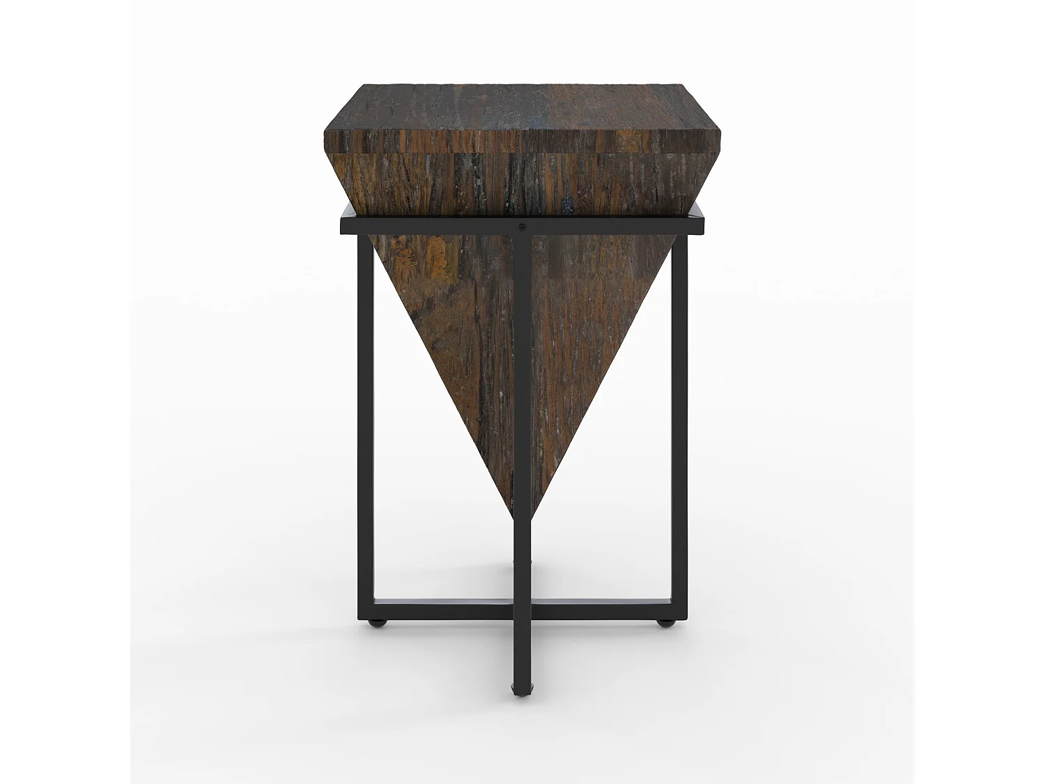 Petite table d'appoint en bois et métal - Shanghai