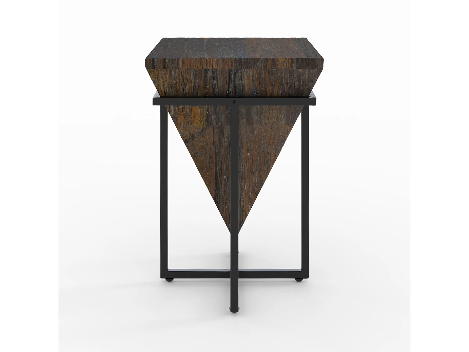 Petite table d'appoint en bois et métal - Shanghai