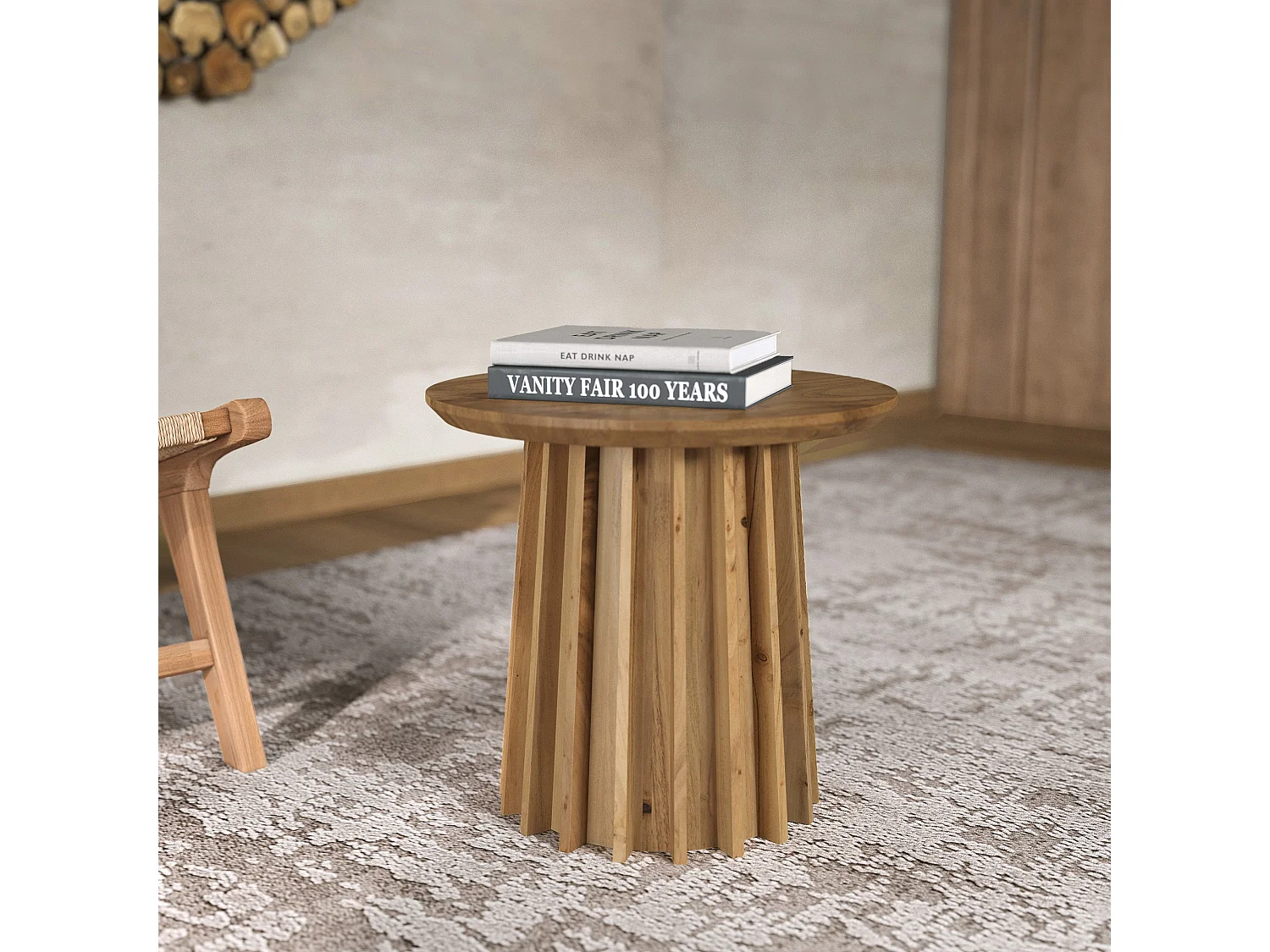 Table d'appoint en bois massif d'acacia - Suzon