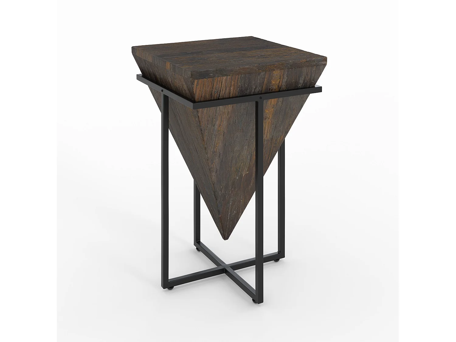 Moyenne table d'appoint en bois et métal - Shanghai