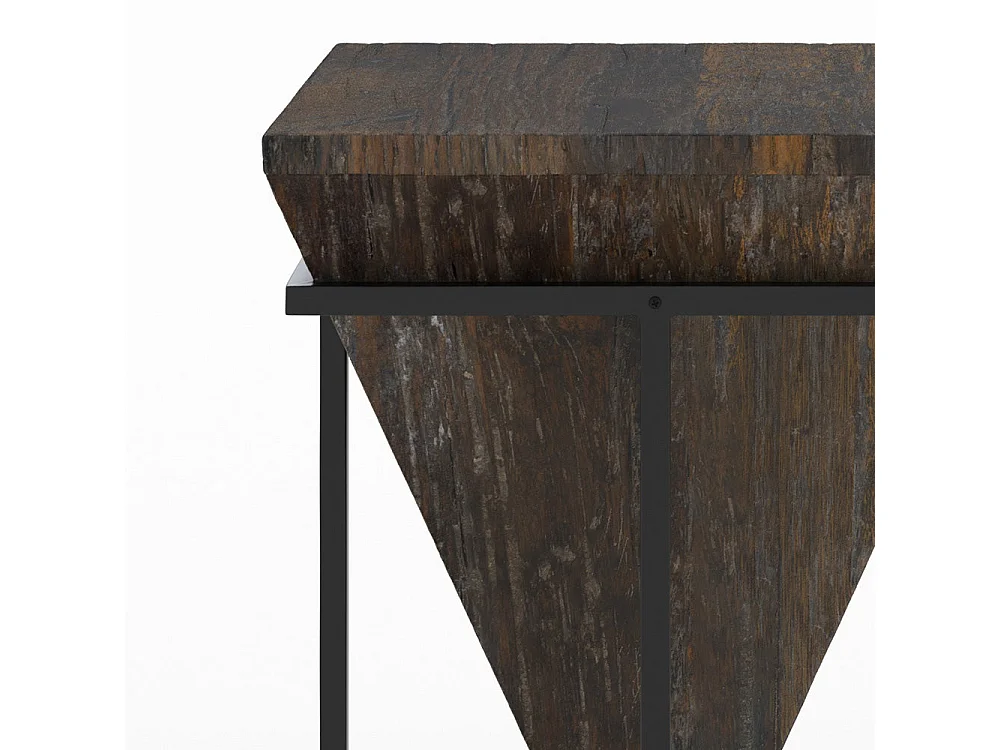 Moyenne table d'appoint en bois et métal - Shanghai