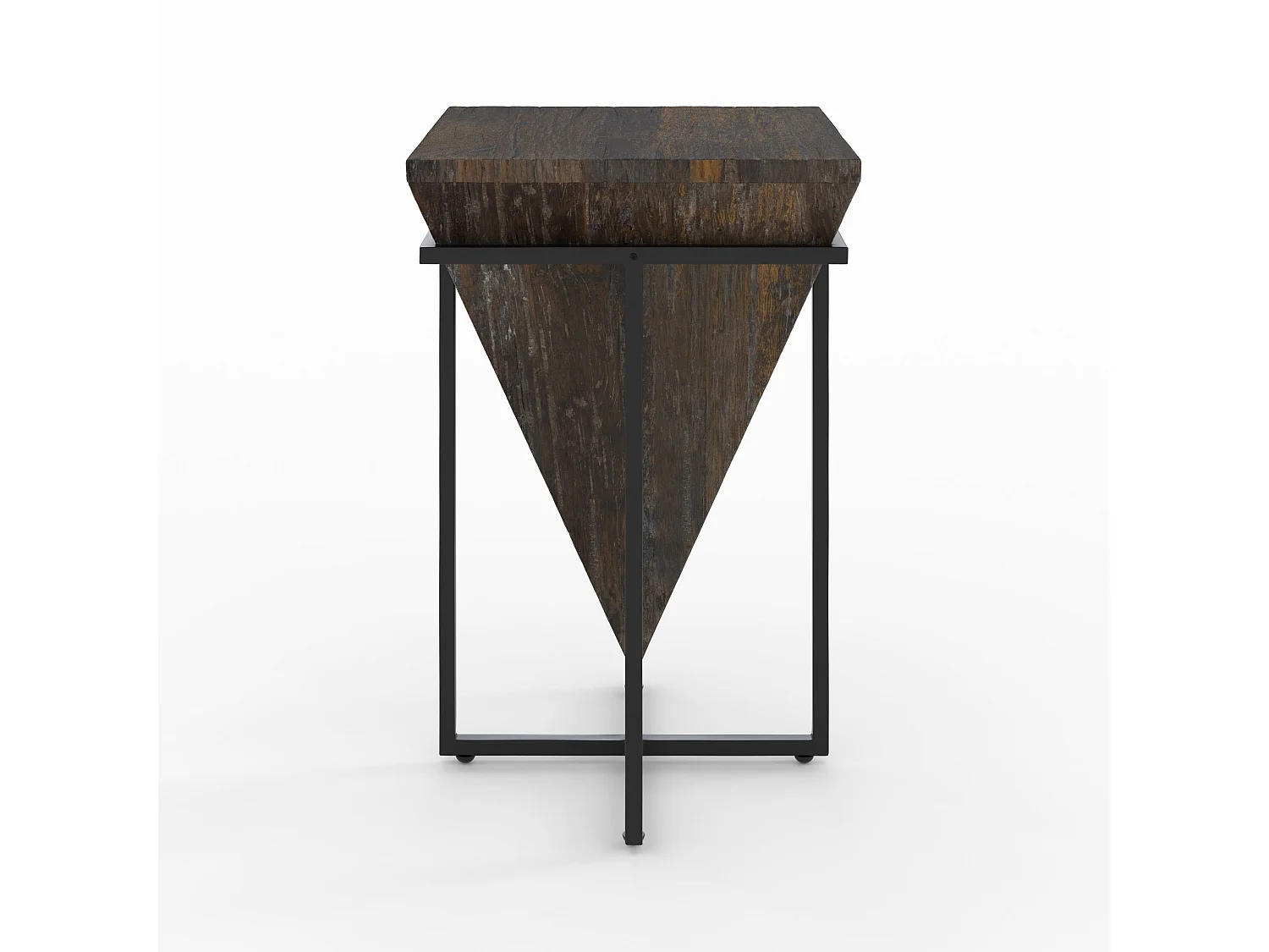 Moyenne table d'appoint en bois et métal - Shanghai