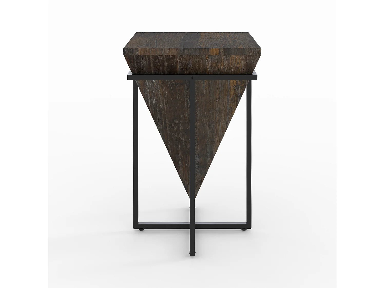 Moyenne table d'appoint en bois et métal - Shanghai