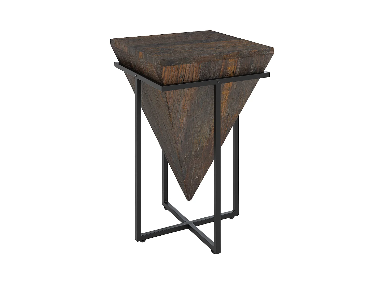 Moyenne table d'appoint en bois et métal - Shanghai