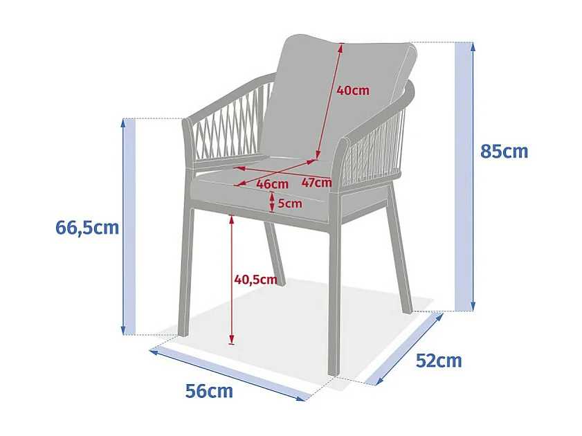 Fauteuil Oriengo mailles beige/argile Hespéride