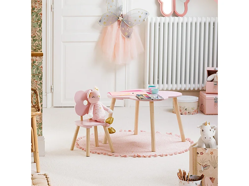 Chaise enfant Douceur fleur rose Atmosphera