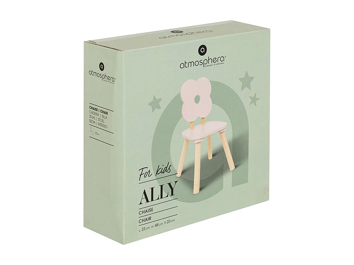 Chaise enfant Douceur fleur rose Atmosphera