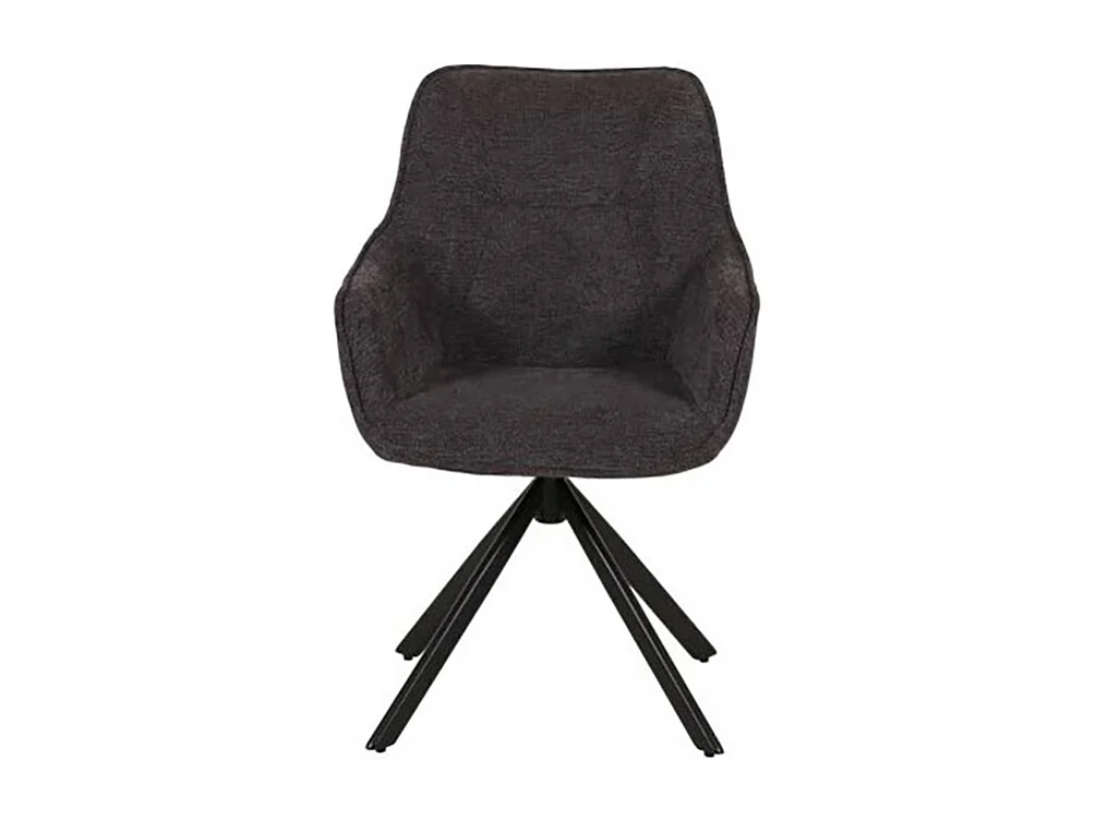 Chaise pivotante 360° anthracite pieds métal