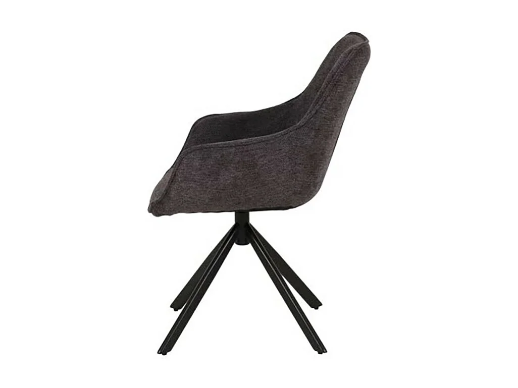 Chaise pivotante 360° anthracite pieds métal