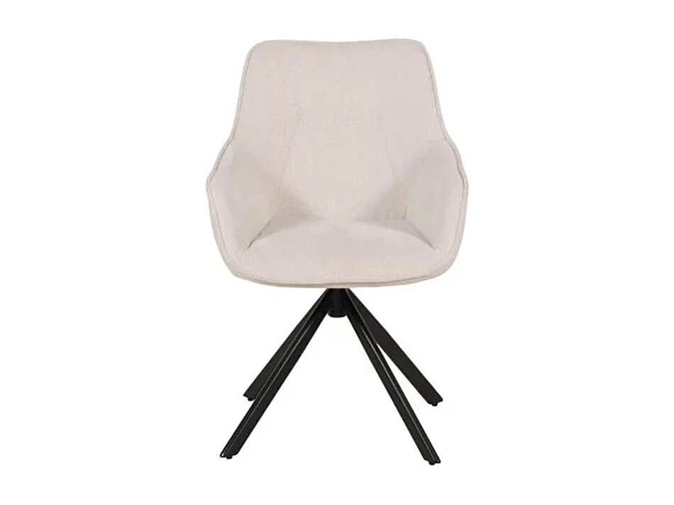 Chaise pivotante 360° blanc pieds métal