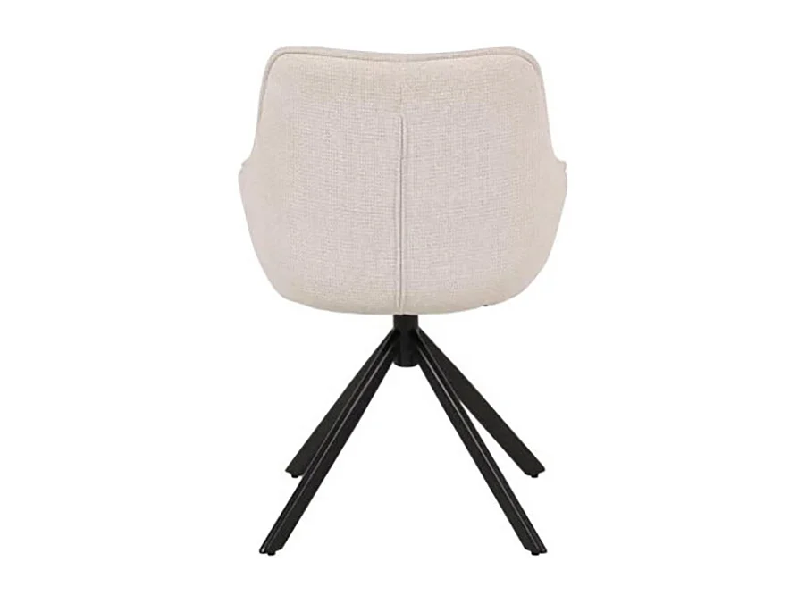 Chaise pivotante 360° blanc pieds métal