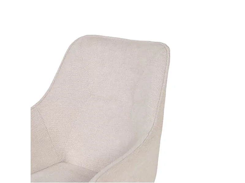 Chaise pivotante 360° blanc pieds métal