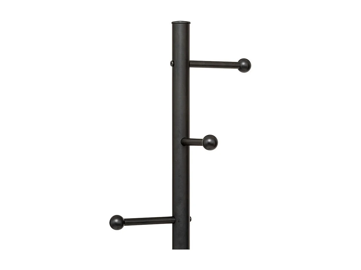 Porte-Manteaux 6 Tiges en Métal "Blackmarble" 173cm Noir