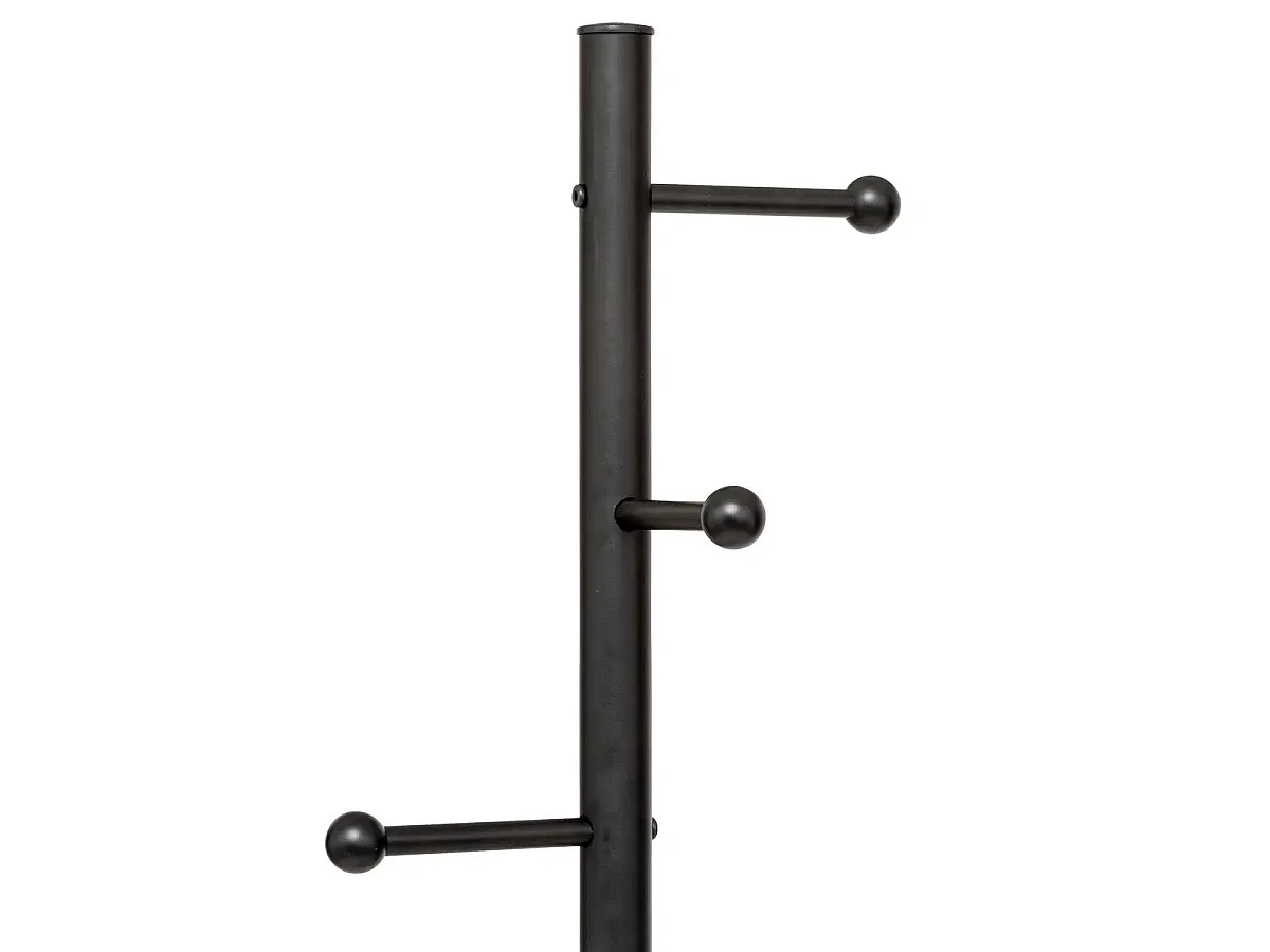 Porte-Manteau 6 Tiges en Métal "Blackmarble" 173cm Noir