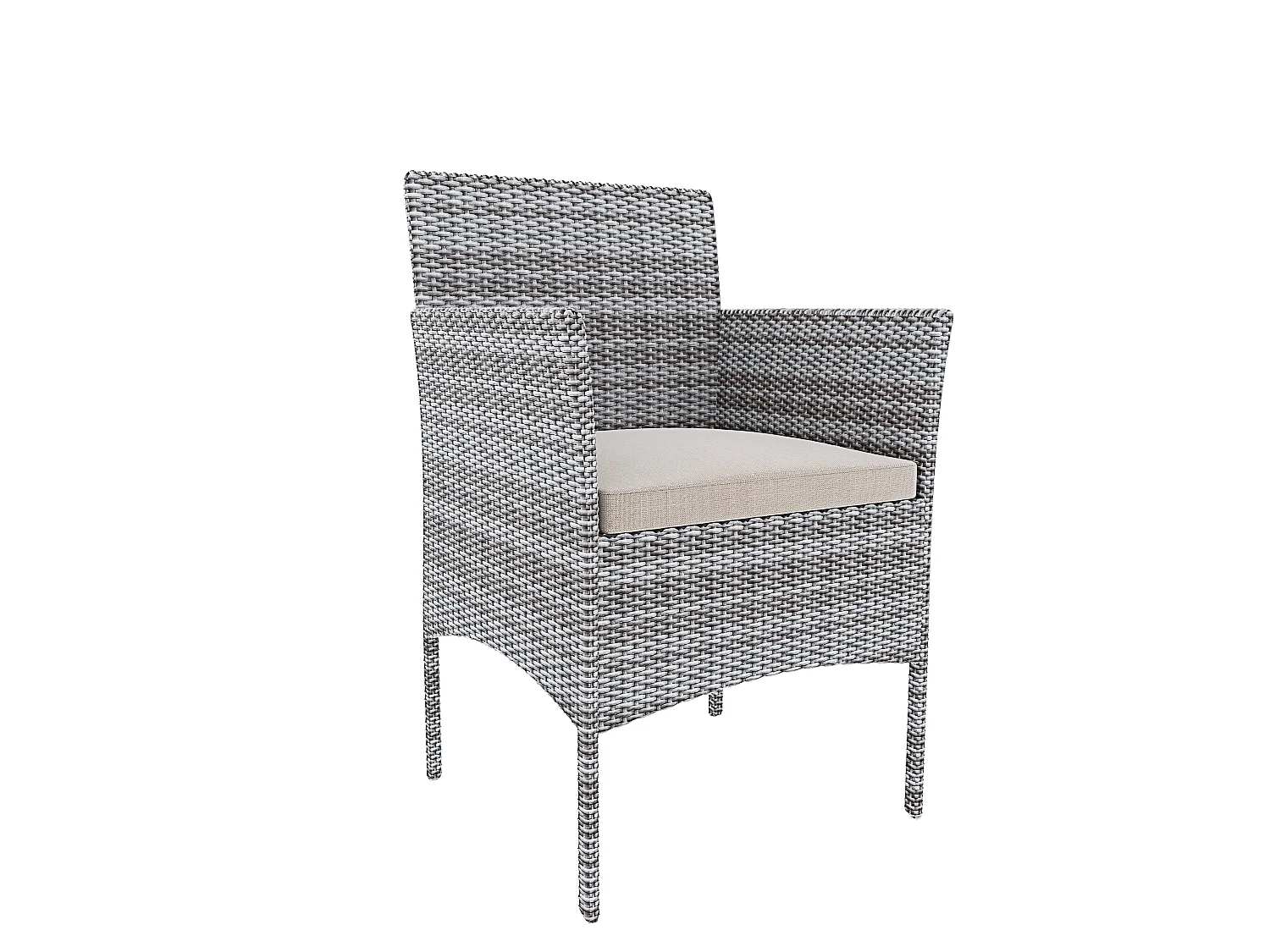 Arreditaly Set Di Mobili da Giardino Salotto Salottino in Rattan 4 Posti con Tavolino E Ripiano In Vetro 2 Poltrone e Divano 2 Posti Per Giardino Esterno Piscina Cu