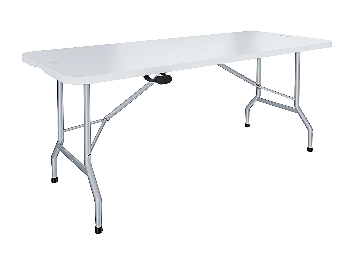 Tavolo Tavolino Pieghevole In Dura Resina Set Birreria Facile Trasporto Con Maniglie Ideale Per Giardino Campeggio Terrazzo Fiere Sagre 180 x 74 x 74 cm Bianco