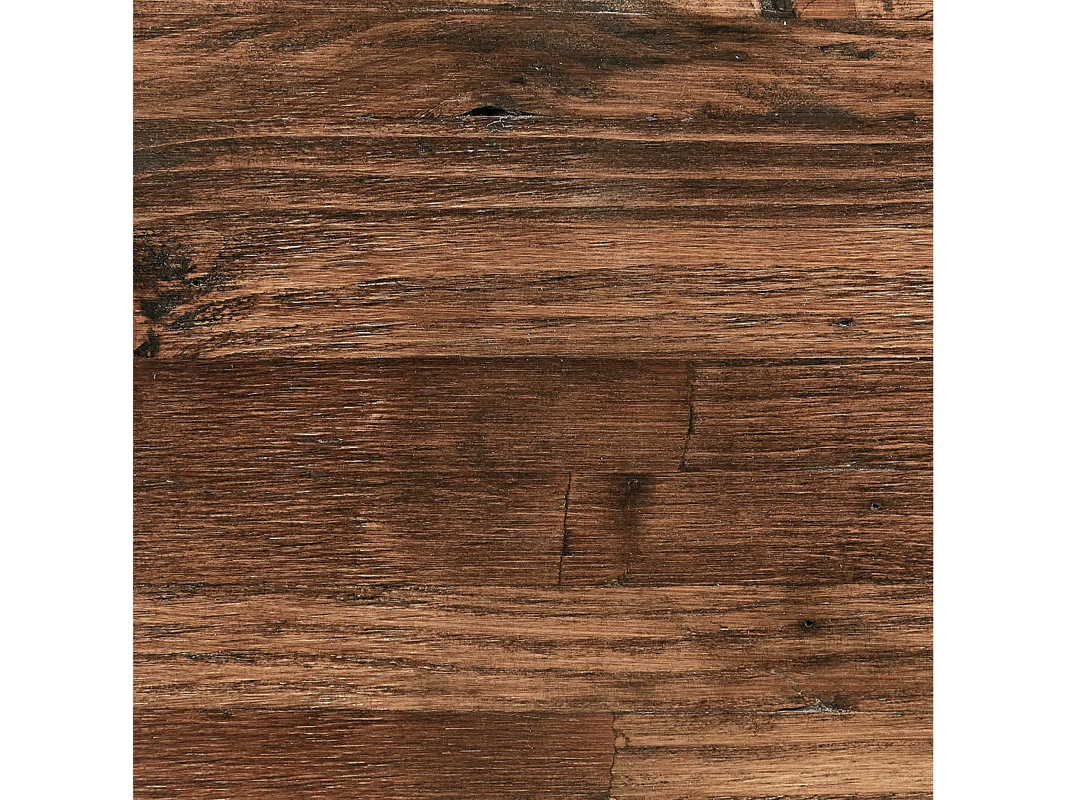 Couchtisch Kiefernholz dunkler Holzfarbton 130x70 cm schwarze Metallbeine Warton