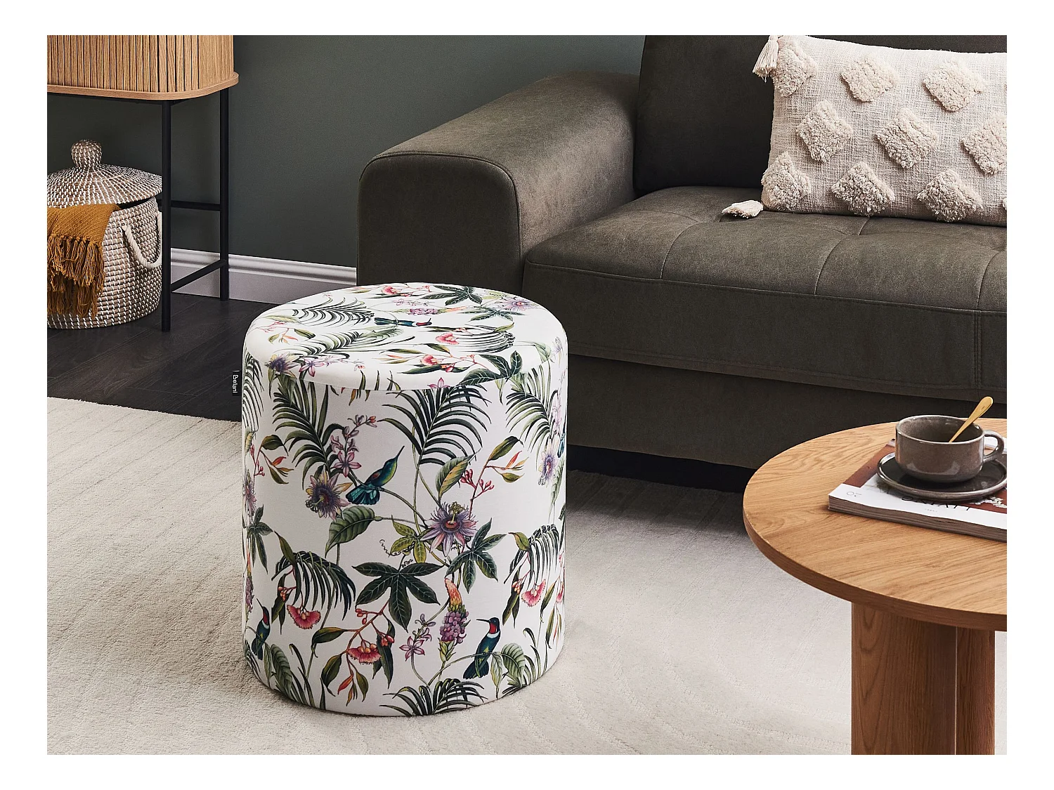 Poef LOVETT Fluweel Multicolor 47 cm 47 cm 48 cm