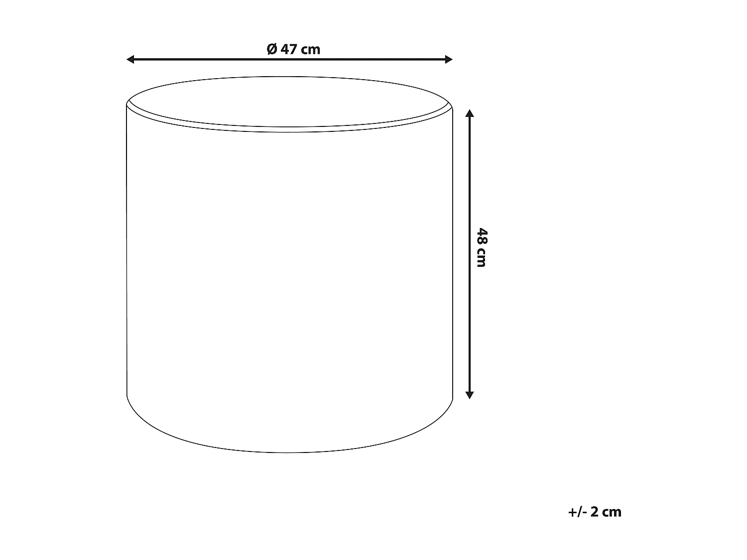 Pouf LOVETT Velluto Multicolore 47 cm 47 cm 48 cm