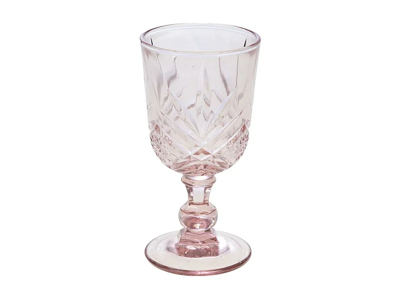Boîte de 6 verres à pied rose