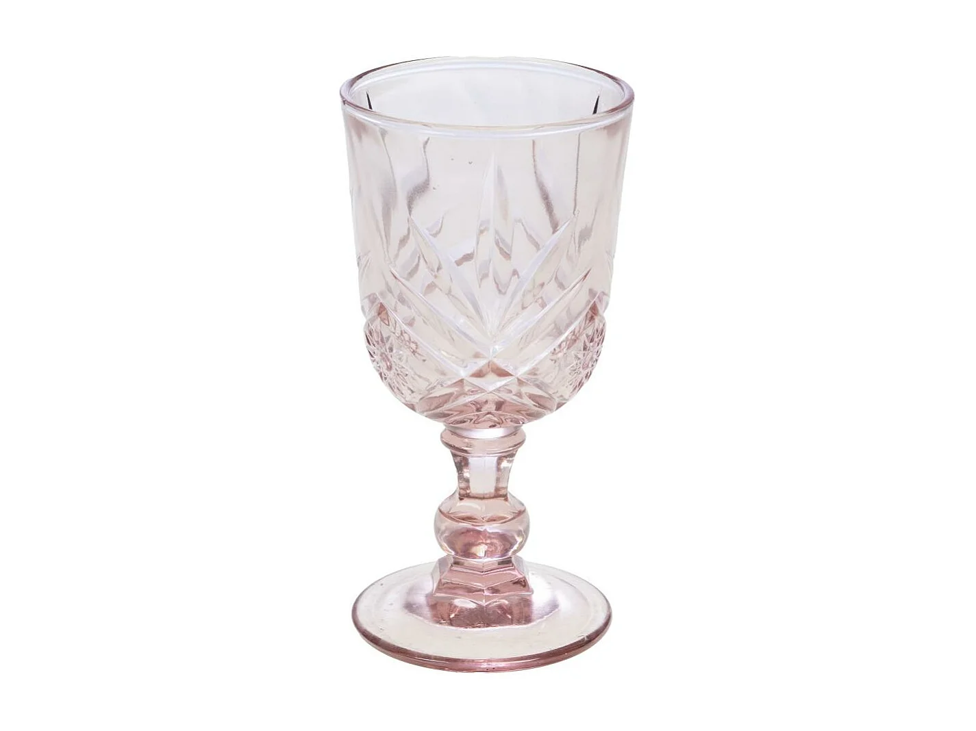 Boîte de 6 verres à pied rose