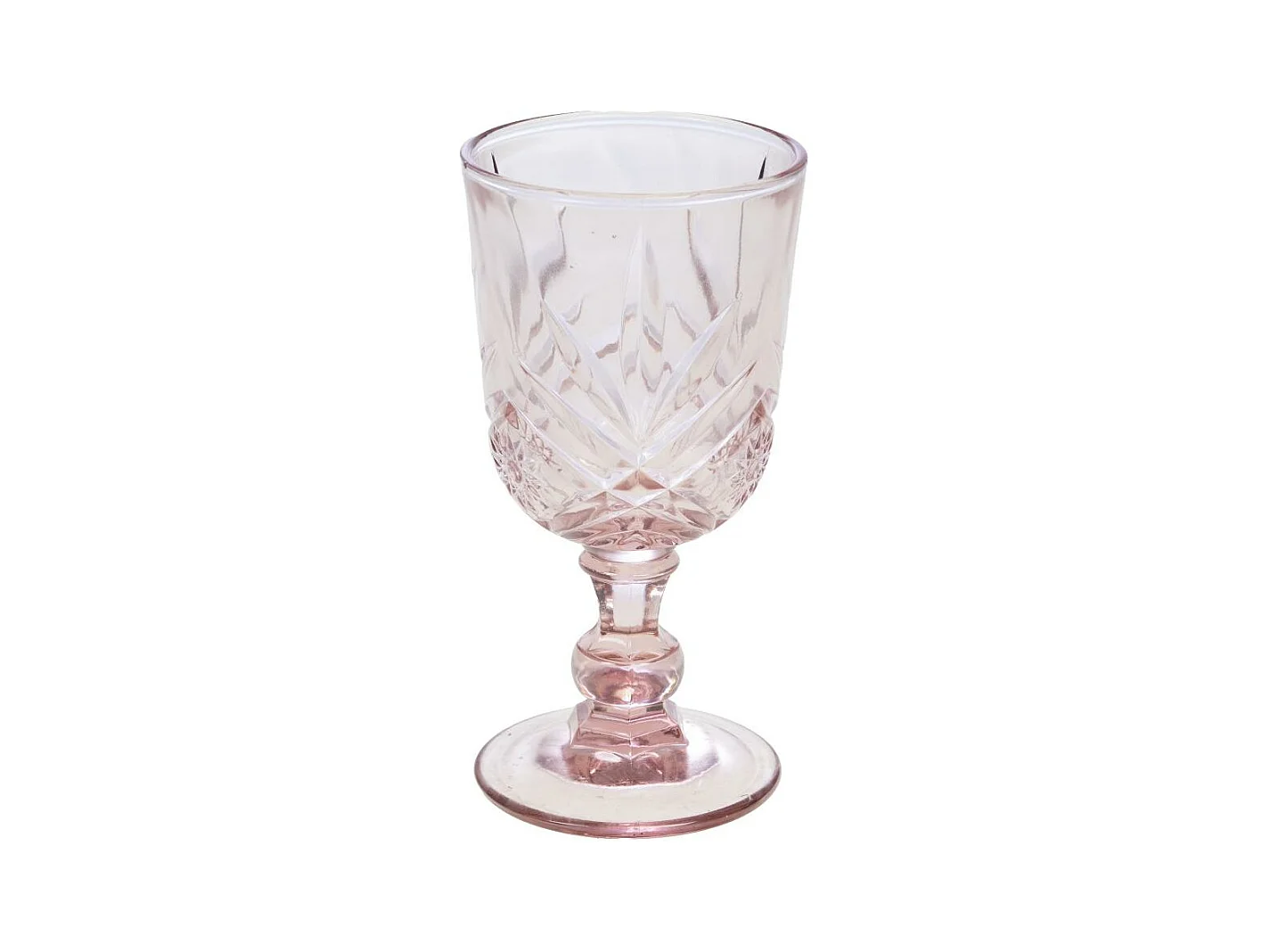 Boîte de 6 verres à pied rose