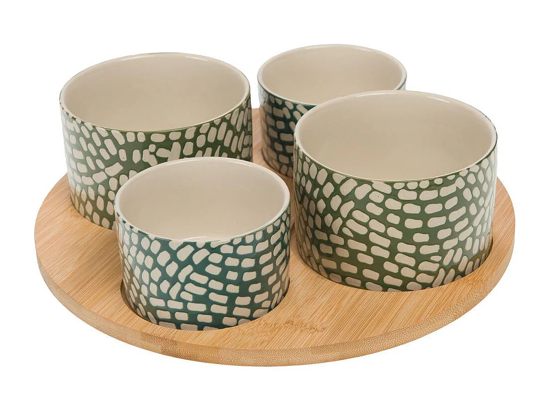 Plateau apéritif 4 bols isis