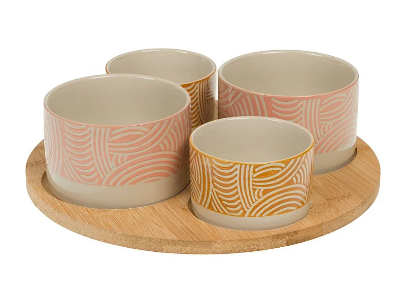 Plateau apéritif 4 bols positive