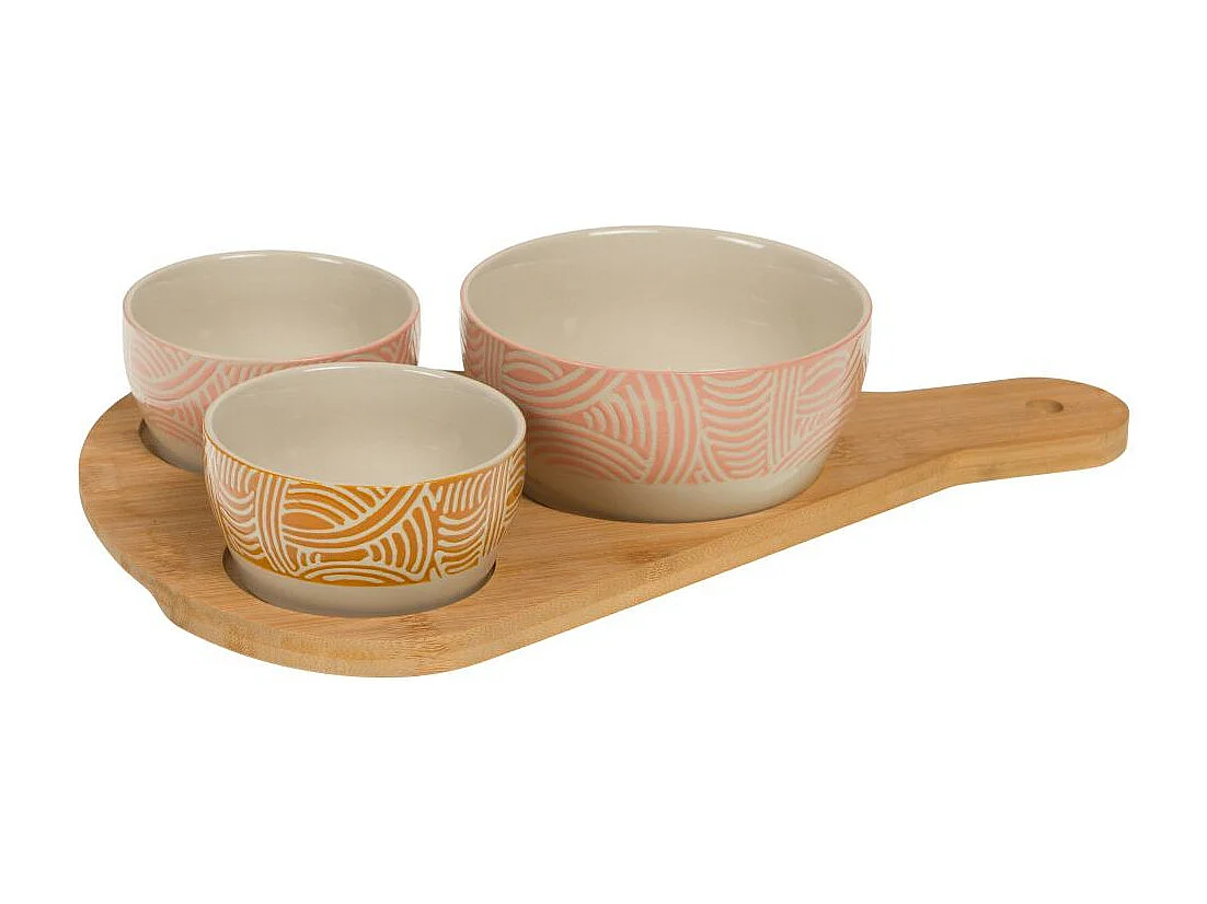 Plateau apéritif 3 bols positive