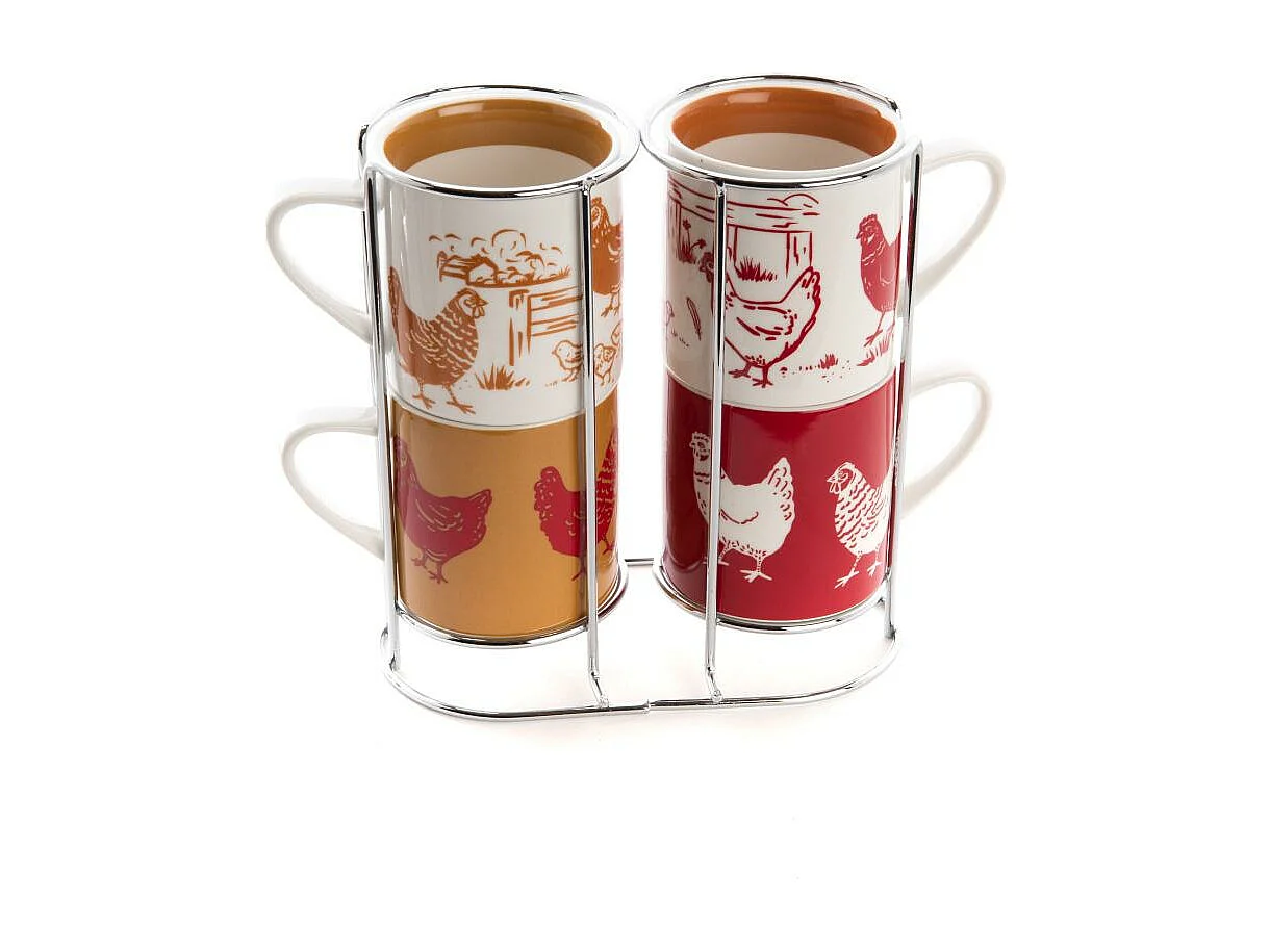 Coffret de 4 tasses déjeuner Maggie