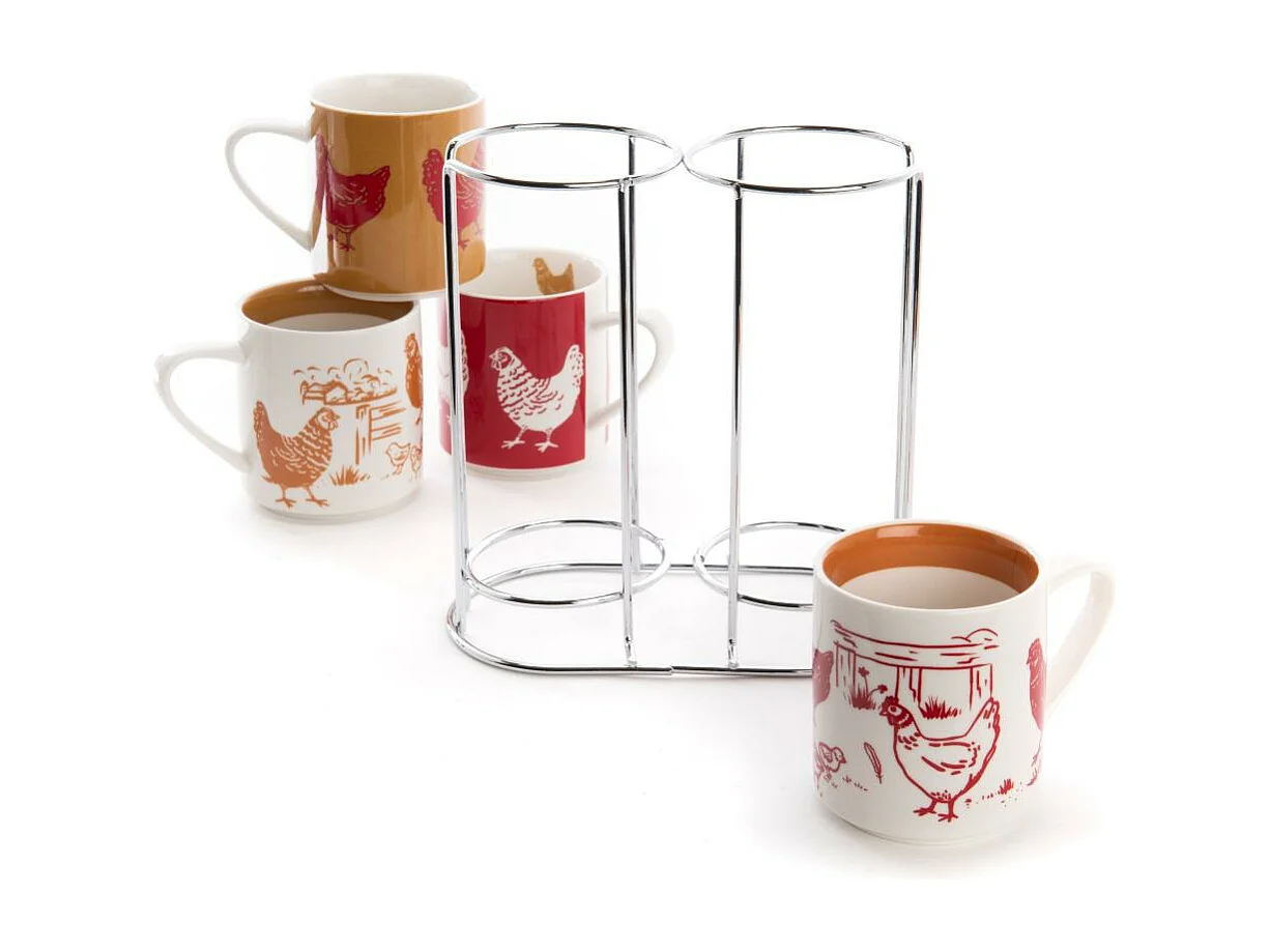 Coffret de 4 tasses déjeuner Maggie