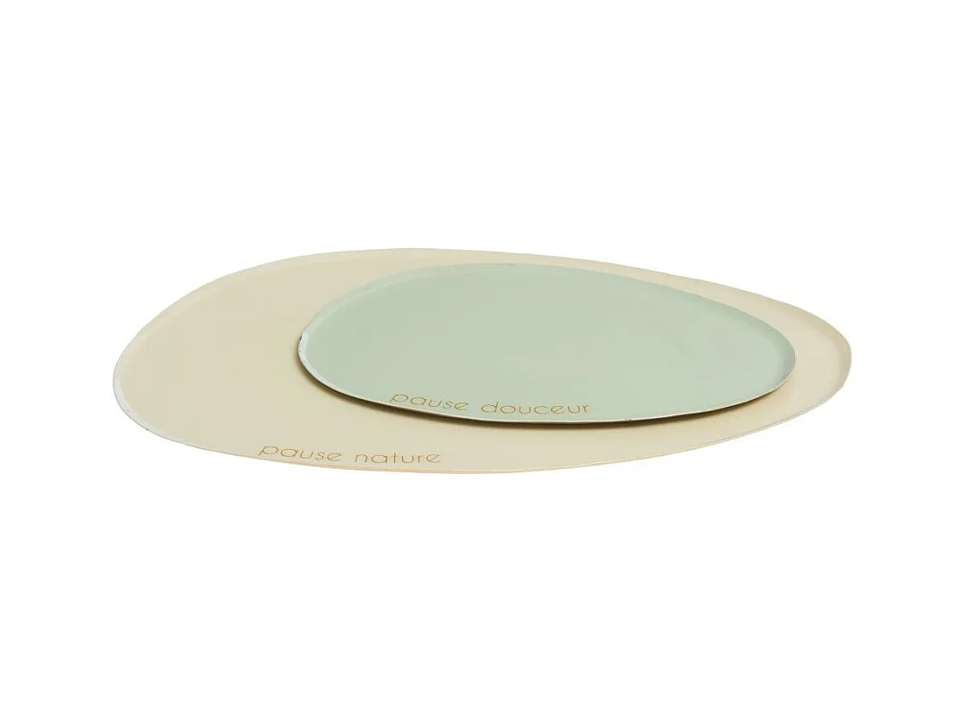 Set de 2 plateaux cocon été métal