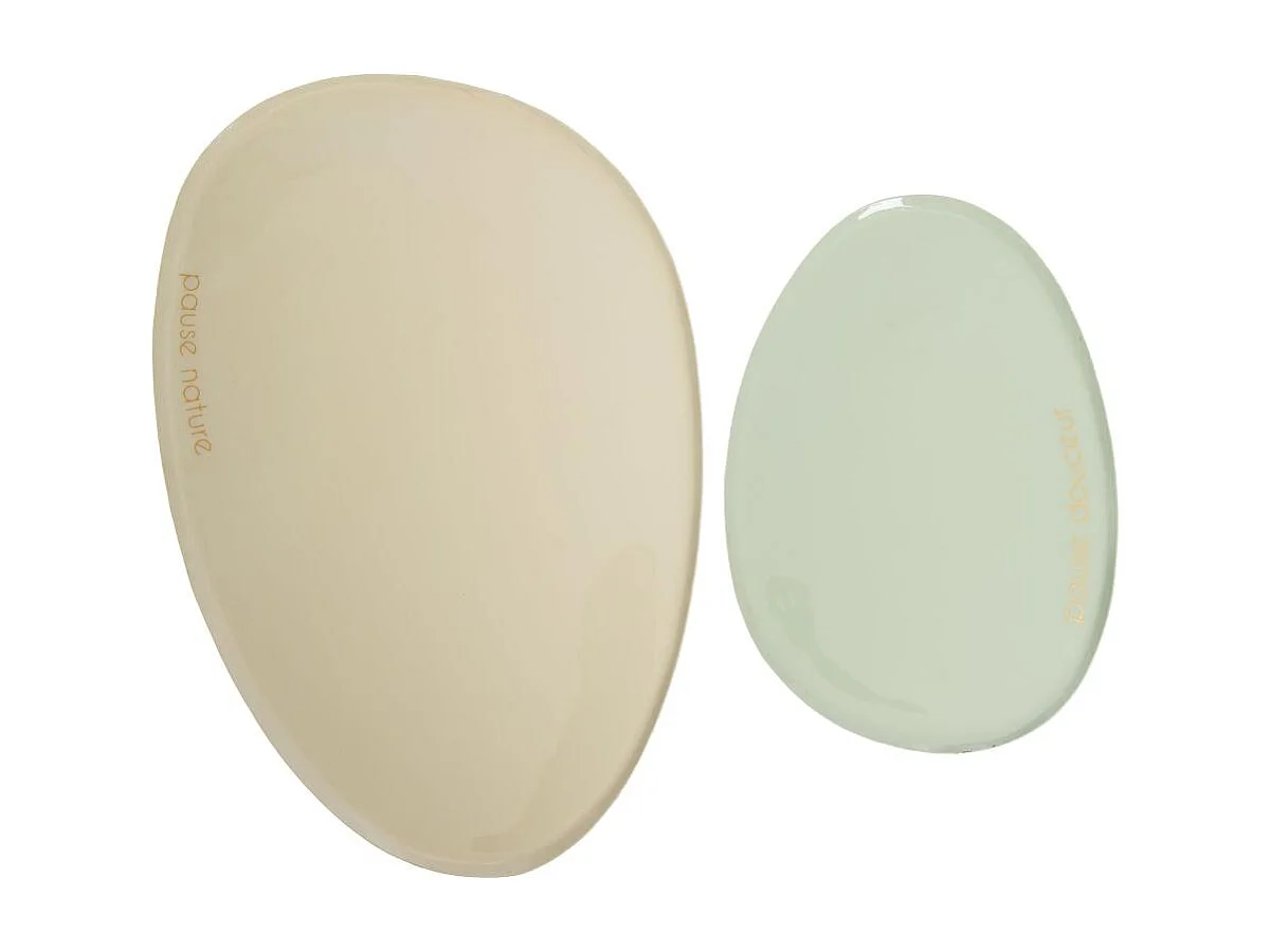 Set de 2 plateaux cocon été métal