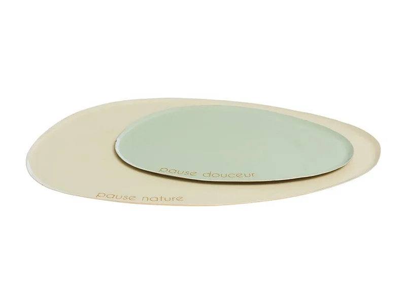 Set de 2 plateaux cocon été métal