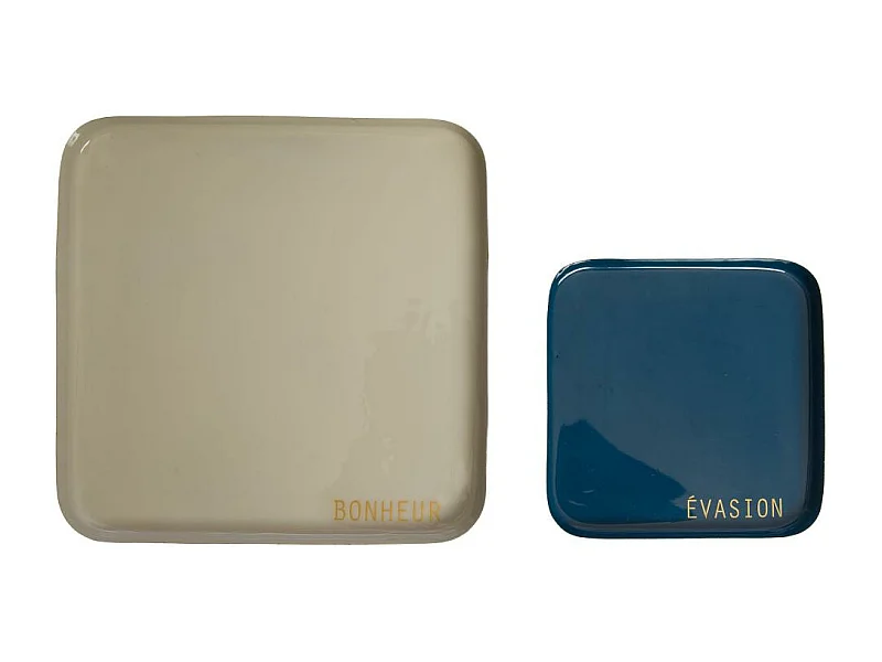 Set de 2 plateaux évasion métal