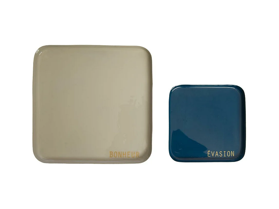 Set de 2 plateaux évasion métal