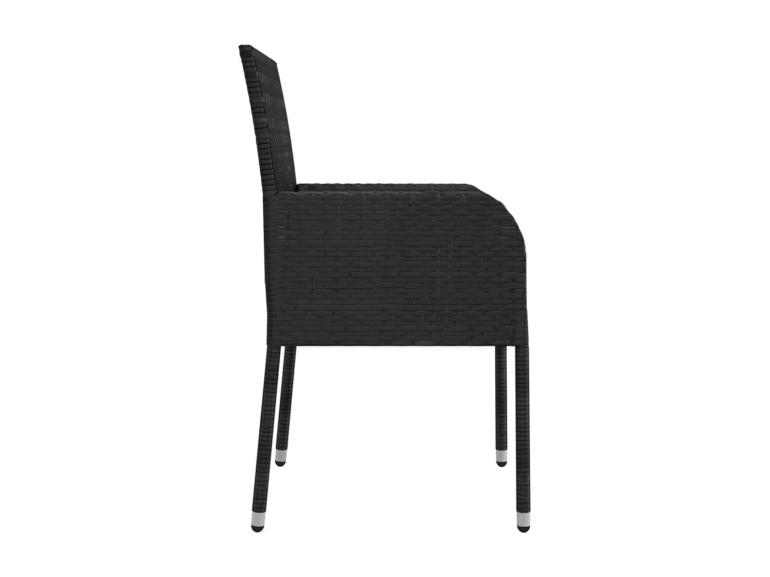 Mueble comedor de jardín de 9 piezas y cojines de resina tejida en negro 02_0014841