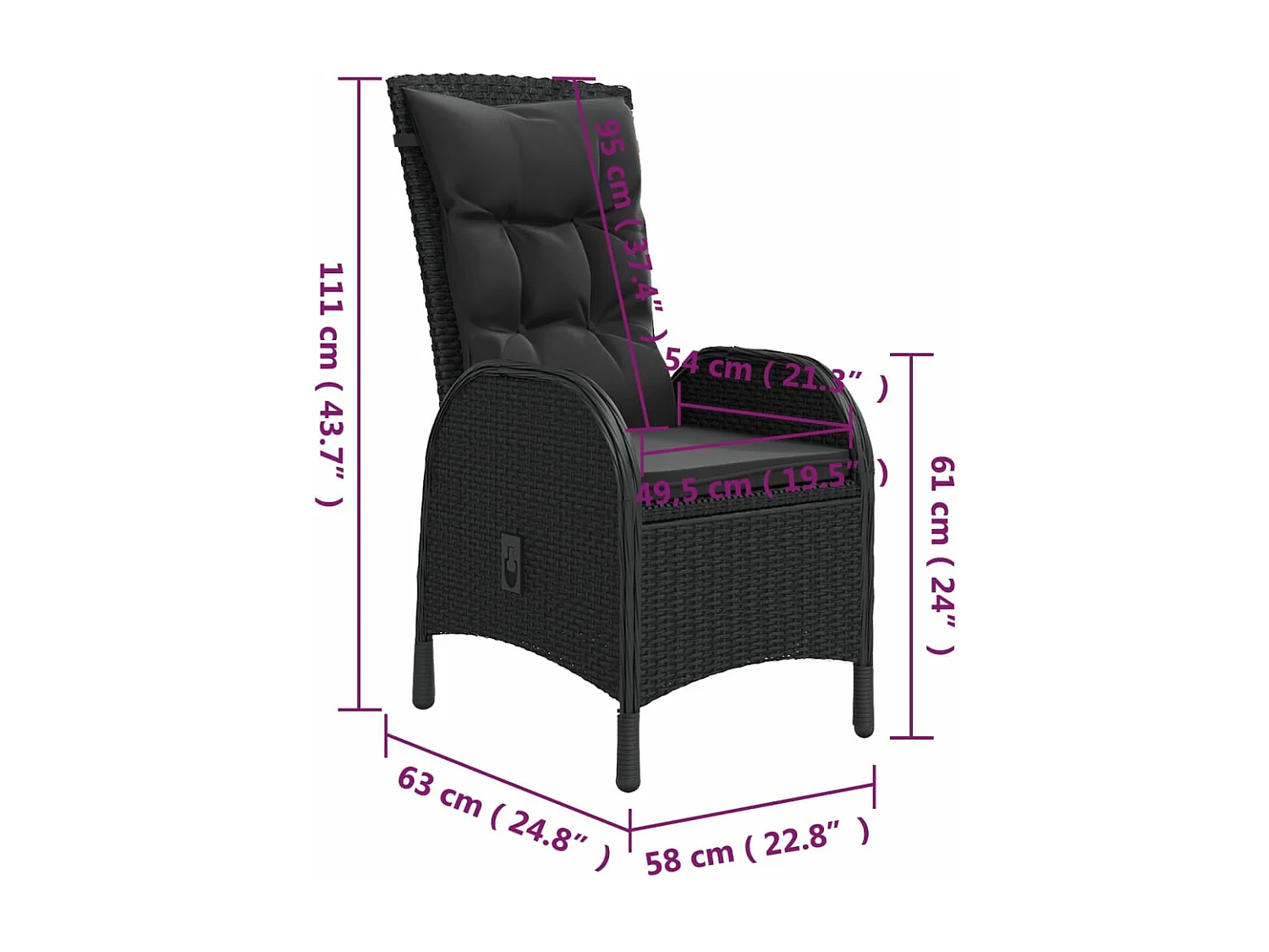 Muebles de jardín bistro 5 piezas resina tejida negra 02_0014550