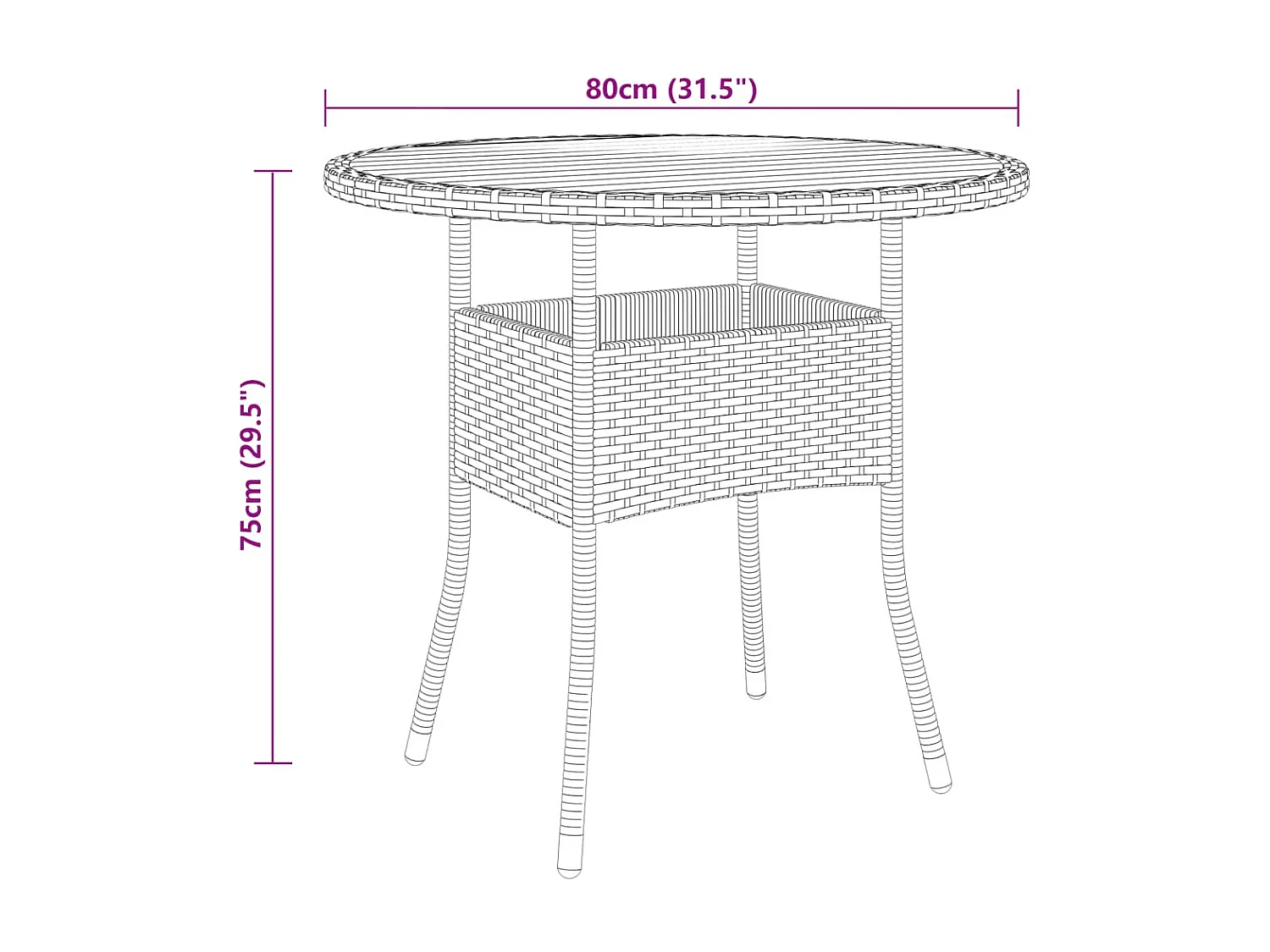 Mobile per sala da pranzo da giardino 5 pezzi in resina intrecciata nera 02_0014595