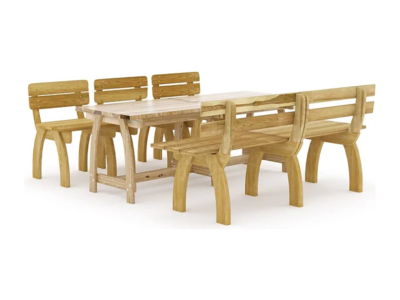 Mobilier de salle à bois marron 160 x 60 x 86 cm 02_0014591