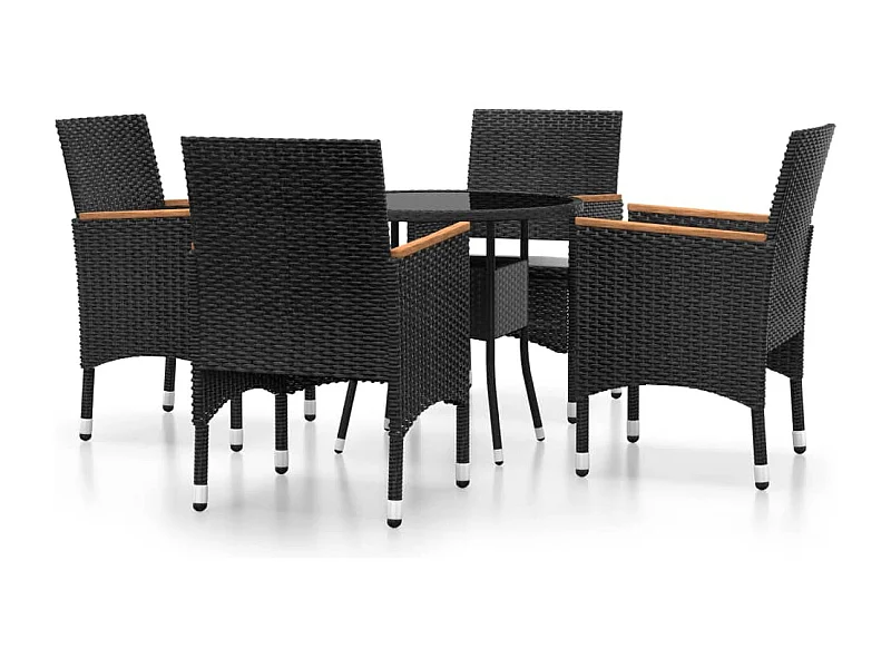 Mobilier de salle à résine noire 55 x 58 x 84 cm 02_0014596