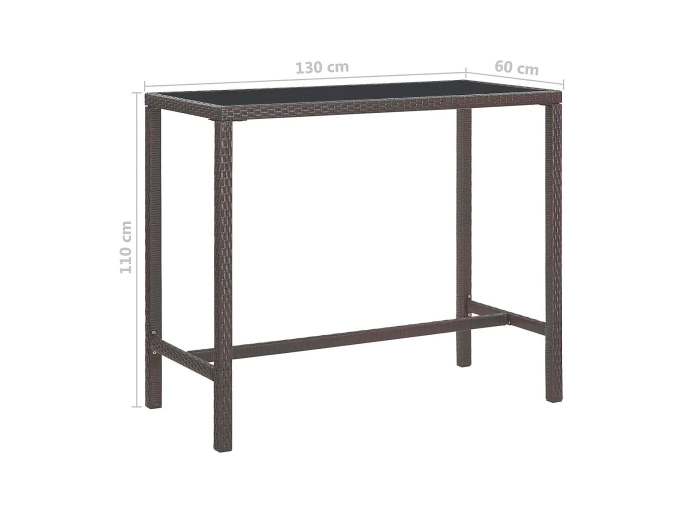 Meubles de bar de résine marron 50 x 48 x 100 cm 02_0014519