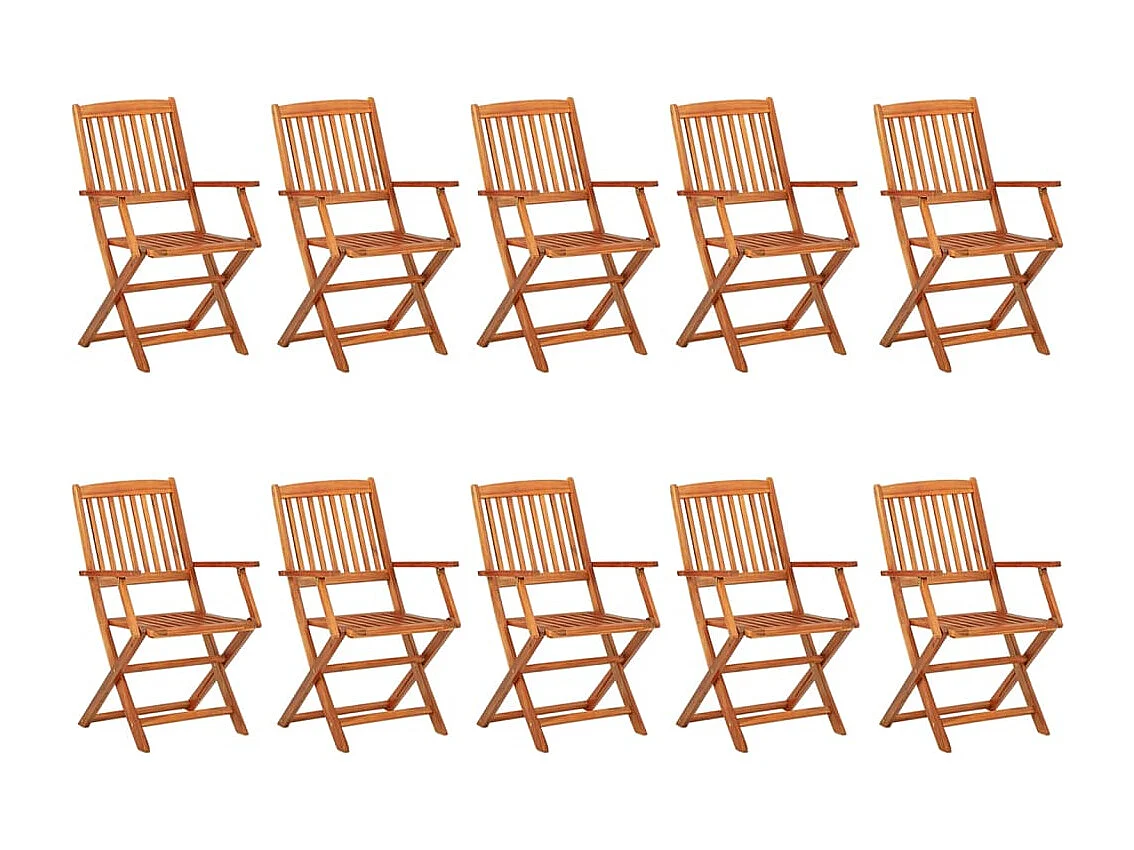 Muebles de comedor de jardín 11 piezas madera maciza de acacia 02_0014737