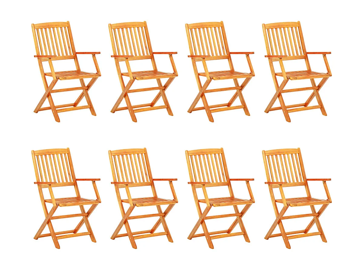 Set da pranzo da giardino pieghevole 9 pezzi in legno massello di acacia 02_0014942