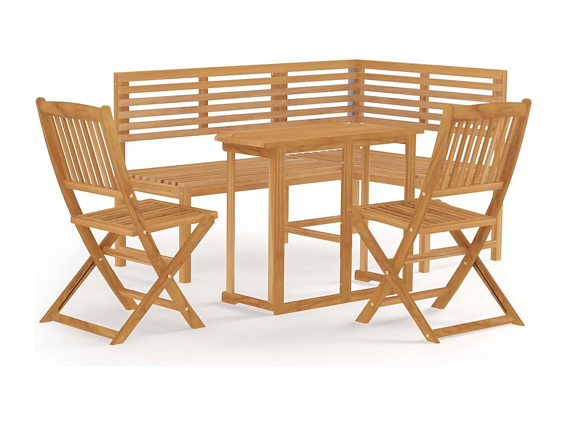 Mobilier de bistro 4 bois marron 140 x 100 x 91 cm 02_0014545