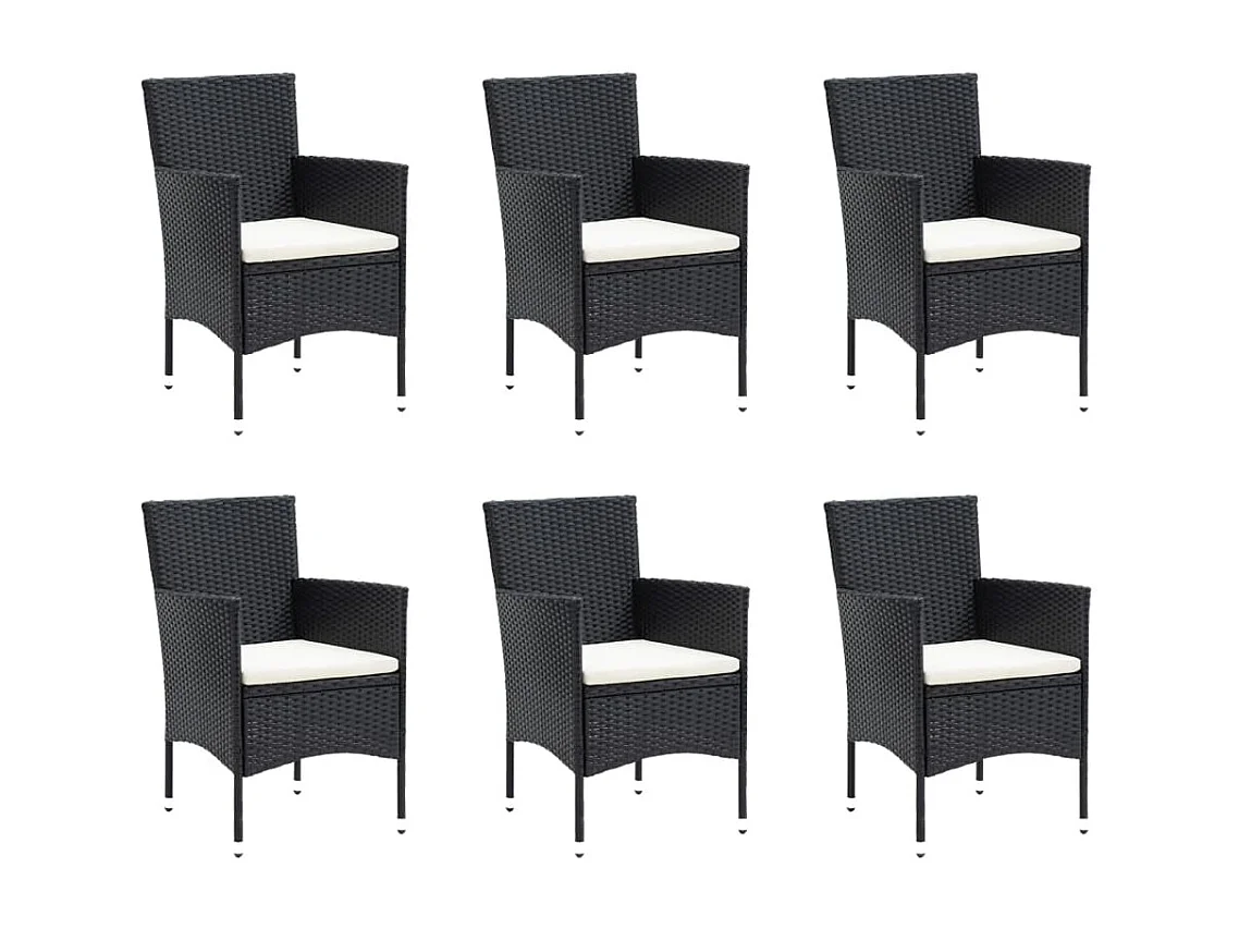 Mobilier à dîner de résine noire 150 x 90 x 74 cm 02_0014915